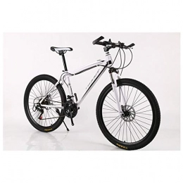 KXDLR Mountainbike KXDLR Mountainbikes Fahrräder 21-30 Geschwindigkeiten Shimano High-Carbon Stahlrahmen Doppelscheibenbremse, Weiß, 27 Speed