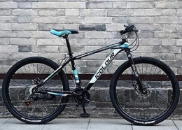 AXWT Mountainbike KXWT High Carbon Steel 24 Zoll / 26 Zoll City Mountain Bike Fahrrad, Junge männliche und weibliche Studenten, Erwachsene Fahrrad, Gelände Variable Speed ​​Fahrrad, Mechanische Doppelscheibenbremse, si