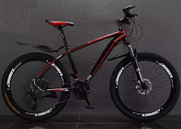 LaKoos Fahrräder LaKoos Hard Tail Mountainbike 26 / 24 Zoll Doppelstoßdämpfer Doppelscheibenbremse Männer und Frauen Erwachsene Jugend Aluminiumlegierung Variable Geschwindigkeit Offroad-Sportwagen-rot_26 Zoll