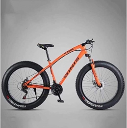 LFSTY Mountainbike LFSTY 26-Zoll-Mountainbikes, Doppelscheibenbremse Fat Tire Mountain Trail Bike, Hardtail Mountainbike, Verstellbarer Sitz Fahrrad, High-Carbon Stahlrahmen, Red, 21 Speed Spoke