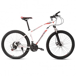 LHQ-HQ Mountainbike LHQ-HQ 29 Zoll Mountainbike Erwachsene Variable Geschwindigkeit Scheibenbremse Stoßdämpfung Im Gelände, White red