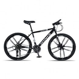 LHQ-HQ Mountainbike LHQ-HQ Student Auto Scheibenbremse 26 Zoll 27-Gang High Carbon Stahl Zehnrad Erwachsenen Fahrrad Männlich Und Weiblich Rennrad, Schwarz