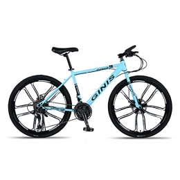 LHQ-HQ Fahrräder LHQ-HQ Studentenauto Scheibenbremse 26 Zoll 30 Geschwindigkeit High Carbon Stahl Zehnrad Erwachsenen Fahrrad Männlich Und Weiblich Rennrad, Blau