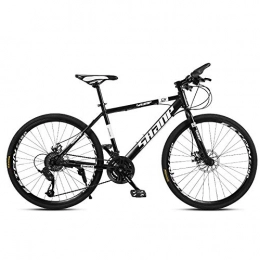 L&J Mountainbike LJ Fahrrad, Adult Mountainbike 26 Zoll Doppelscheibenbremse Einrad 30-Gang-Offroad-Speed-Fahrrad Männliche Und Weibliche Studenten Fahrrad, Schwarz, Schwarz