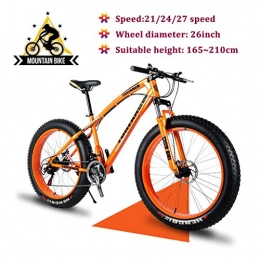 Logo Mountainbike Logo 26 Zoll Erwachsene Hardtail-Mountainbike Doppelscheiben-Bremsen-Fat-Tire-Mountainbike verstellbares Sitzrad Beach Cruiser Snow Bike Fahrrad Mountain Trail Bikes - 21 / 24 / 27-Geschwindigkeit