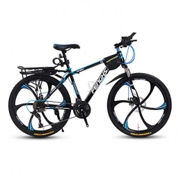 LRHD Mountainbike LRHD Mountain Bike 24 / 26 Zoll High-Carbon Stahlrahmen Fahrrad-Gabel Federung 6 Messer Rder Doppelscheibenbremse Rennen Fahrrad MTB Fahrrad Rennrad Outdoor Radfahren, 21 Speed (Schwarz)