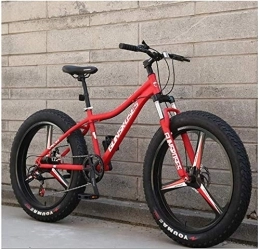 Lyyy Mountainbike Lyyy 26-Zoll-Mountainbikes, High-Carbon Stahl Hardtail Mountainbike, Fat Tire All Terrain Mountain Bike, Frauen-Männer Anti-Rutsch-Bikes YCHAOYUE (Color : Red, Size : 27 Speed 3 Spoke)