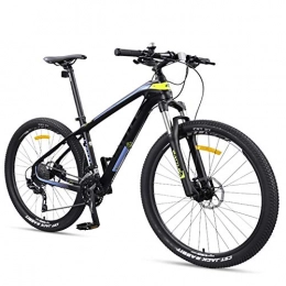 MJY Mountainbike MJY 27, 5-Zoll-Mountainbikes für Erwachsene, ultraleichtes Mountainbike mit Carbonrahmen, Doppelscheibenbremse Männer Damen Hardtail-Mountainbike, Gelb