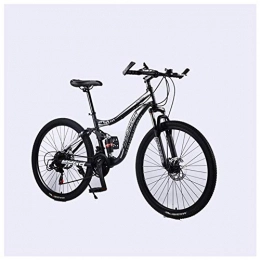 Mnjin Fahrräder Mnjin Outdoor-Sport Mountainbike 21-30 Geschwindigkeiten 26-Zoll-Doppelscheibenbremsfederung Vollfederung Anti-Rutsch-Bikes mit Rahmen aus kohlenstoffhaltigem Stahl