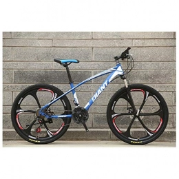 Mnjin Fahrräder Mnjin Outdoor-Sport Mountainbike-Bikes mit 6 Speichen 21-30 Geschwindigkeiten Doppelscheibenbremse Vollfederung Anti-Rutsch-26-Zoll-Fahrräder