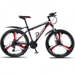 Hxx Mountainbike Mountainbike, 26"Vollgefedertes Fahrrad Mit Doppelscheibenbremse Und Kotflgeln Vorne Und Hinten, 27-Gang-Rahmen Aus Aluminiumlegierung, Unisex-Gelndefahrrad, BlackRed