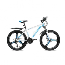 Hxx Mountainbike Mountainbike, 26"Vollgefedertes Fahrrad Mit Doppelscheibenbremse Und Kotflgeln Vorne Und Hinten, 27-Gang-Rahmen Aus Aluminiumlegierung, Unisex-Gelndefahrrad, Whiteblue