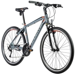 Leaderfox Mountainbike Mountainbike 28 Leader Fox Daft 2021 Herren Grau Mat-Orange 8V Rahmen 20, 5 Zoll (Erwachsenengröße 183 bis 190 cm)