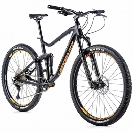 Leaderfox Mountainbike Mountainbike 29 Leader Fox Harper 2021 Vollgefedert, Schwarz Mat-Orange 11 V Rahmen 21, 5 Zoll (55 cm – XL – für Erwachsene von 185 cm bis größer)