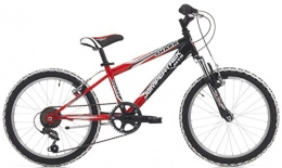 Cicli Cinzia Mountainbike Mountainbike Cicli Cinzia Shark for boy, Stahlrahmen, Federgabel, Shimano Umwerfer (Red / Black, 20 Zoll, Größe 28 und 6-Gang)