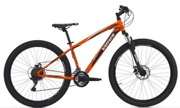 Cicli Cinzia Mountainbike Mountainbike Cicli Cinzia Virus Disk Herren, Stahlrahmen, Federgabel, Mechanische Scheibenbremsen, 21 Gang, 27, 5" Zoll (Matt Fluo Orange, 45)