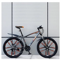 SHANRENSAN Mountainbike Mountainbike, Cross-Country-Mountainbike, 24-Zoll-26-Zoll-Mountainbike, Doppelscheibenbremse, Herren- Und Damen-Mountainbike Mit Variabler Geschwindigkeit(Buntes orange-zehn Messerrad, 26 Zoll)