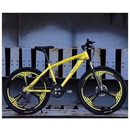 SHANRENSAN Mountainbike Mountainbike Erwachsene Offroad-Fahrrad Mit Variabler Geschwindigkeit 24 Zoll 26 Zoll StoßDäMpfungsfahrrad Outdoor-Fahren Berg Offroad(Gelb, 24 Zoll)