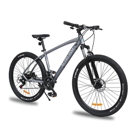 Altruism Mountainbike Mountainbike Fahrrad 27, 5 Zoll Aluminiumrahmen Scheibenbremse Shimano 21 Gang-Schaltung Hardtail Federgabel MTB Für Damen & Herren(Gray)