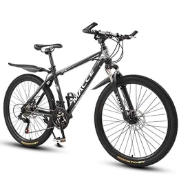 GRTE Mountainbike Mountainbike Fahrrad Mit Gabelfederung, Bike Guide, 26 Zoll, Mountainbike, 21 Gang, 24 Gang, 27 Gang, 3 Geschwindigkeitsoptionen-Schaltung, Gabelfederung, Schwarz, 27 Speed Gears