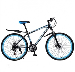 Asdf Mountainbike Mountainbike für Erwachsene - 26 Zoll 21-Gang-Mountainbike für Erwachsene, Leichter Vollrahmen aus Carbonstahl, Vorderradaufhängung, Herrenfahrrad, Scheibenbremse (Color : A, Size : 24Speed)