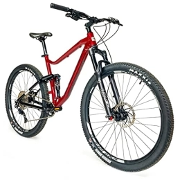 Leaderfox Mountainbike Mountainbike Leader Fox 29 Trion 2023, komplett gehängt, Herren, Rot, Tiger, 10 V (Rahmen 19, 5 Zoll – Höhe 50 cm – L – für Erwachsene von 178 cm bis 185 cm)