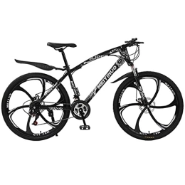 SABUNU Mountainbike Mountainbike MTB Fahrrad Erwachsene 26 In Rad Dual Full Suspension 21 / 24 / 27 Geschwindigkeit Mountainbike Kohlenstoffstahlrahmen Mit Scheibenbremsen Für Einen Pfad, Trail &(Size:21 Speed, Color:Schwarz)