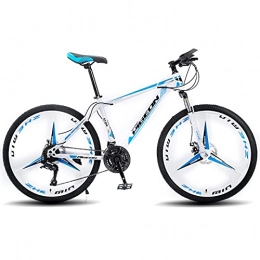 LZHi1 Mountainbike Mountainbikes 26 Zoll 30 Geschwindigkeit Federgabel Erwachsene Mountainbike, Dualscheibe Bremsmontage Fahrrad Mit Verstellbarer Sitz, Hoher Kohlenstoffstahl Urban Pendler City Fahr(Color:weiß Blau)