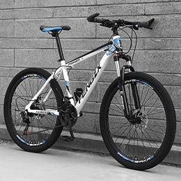 LZHi1 Mountainbike Mountainbikes 26-zoll-erwachsener-mountainbike-pendler-bike, 30-gang-gebirgspfad-fahrrad Mit Federung Gabel, Dual-scheibenbremse Rennrad Stadtstraße Fahrrad Für Frauen Und Männer(Color:weiß Blau)