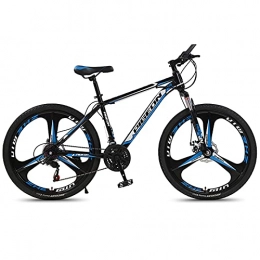 LZHi1 Mountainbike Mountainbikes 26-zoll-mountainbike 27 Geschwindigkeits-erwachsenes Fahrrad Für Männer Frauen, Hohe Kohlenstoffstahl-rahmen-mountan-fahrrad Mit Federung Gabel, Städtischer Pendler-s(Color:Schwarz Blau)