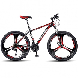 LZHi1 Mountainbike Mountainbikes 26-zoll-mountainbike 30 Geschwindigkeits-erwachsenes Fahrrad Für Männer Frauen, Sport Mountainbike Mit Federung Gabel, Dual-scheibenbremse Hohe Kohlenstoffstahlstadt P(Color:Schwarz Rot)