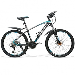 LZHi1 Mountainbike Mountainbikes 26-zoll-mountainbike Mit Suspensionsgabel, 27-gang-dual-scheiben-bremse Mountain-fahrrad, Aluminiumlegierungsrahmen Im Freien Bike-pendler-bike Für Frauen Und Männer(Color:Schwarz Blau)