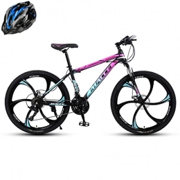 SHANRENSAN Mountainbike Mountainbikes, Cross-Country-Bikes, 24 Zoll 26 Zoll StoßDäMpfende FahrräDer, Outdoor-Fahren, Mountain Cross Country Komfortabler (Pink Blau, 26 Zoll 6 Messer)