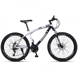 LZHi1 Mountainbike Mountainbikes Mountainbike 26-zoll-räder, 27 Geschwindigkeit Hohe Kohlenstoffstahl-rahmen-trail-fahrrad Mit Dual-scheibenbremsen, Federgabel Alle Terrain-städtischen Pendler-stadtf(Color:weiß schwarz)