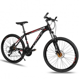 Mountainbikes Mountainbike Mountainbikes Tragbares, Cruiser-Bike, Kohlenstoffstahl, Doppelscheibenbremsen, rutschfest, Geeignet Für Straßen, Ödland, Städte (Color : Black red, Size : 26 inch)