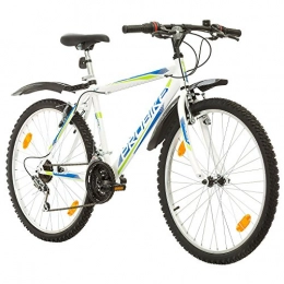 Multibrand Distribution Mountainbike Multibrand PROBIKE 26 Zoll Mountainbike Shimano 18 Gang, Herren-Fahrrad & Jungen-Fahrrad, geeignet ab 165-183 cm (Weiß+Kotflügel)