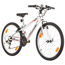 Multibrand Distribution Mountainbike Multibrand, PROBIKE Tempo, 24 Zoll, 279mm, Mountainbike, 18 Gang, Unisex, Shimano, Weiß Glänzend