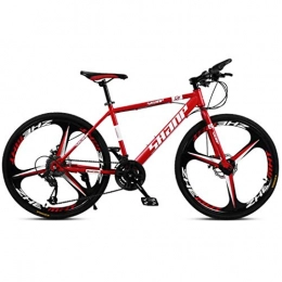 MUYU Mountainbike MUYU 26 Zoll Mountainbike Fahrrad 21 Gang (24 Gang, 27 Gang, 30 Gang) Kohlenstoffstahl Mountain Bike Unisex Scheibenbremse, Red, 24speed