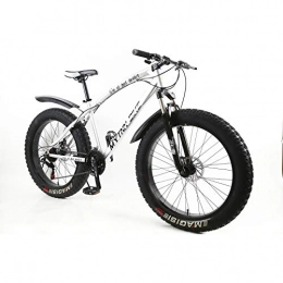 MYTNN Mountainbike MyTNN Fatbike 26 Zoll 21 Gang Shimano Fat Tyre Mountainbike 47 cm RH Snow Bike Fat Bike (Silber-schwarz)