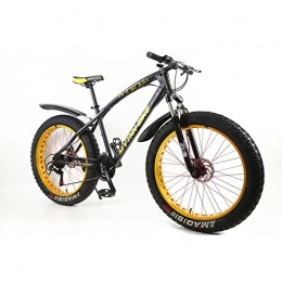 MYTNN Mountainbike MYTNN Fatbike 26 Zoll 21 Gang Shimano Fat Tyre Mountainbike Gold 47 cm RH Snow Bike Fat Bike (Schwarz / Gold)