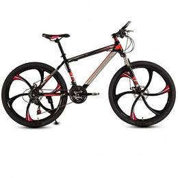 ndegdgswg Mountainbike ndegdgswg 24 Zoll Mountainbikes, Cross-Country-Leichtfahrräder für Damen und Herren mit variabler Geschwindigkeit, Stoßdämpfung, Rennrad, 24 Zoll, 30 Gänge, SixknifeoneWheel-Schwarzandred