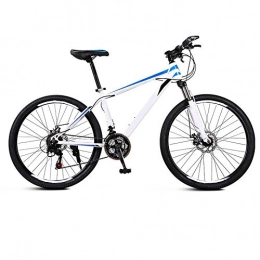 ndegdgswg Fahrräder ndegdgswg Mountainbike-Fahrrad für Erwachsene, Doppelölscheibe, Aluminiumlegierung, Rahmen mit variabler Geschwindigkeit, Geländewagen, 66 cm, 30 Gänge, Weiß / Blau