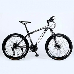  Mountainbike Novokart- Country Mountain Bike 26 Zoll mit Doppelscheibenbremse, MTB für Erwachsene, Hardtail-Fahrrad mit verstellbarem Sitz, Verdickter Kohlenstoffstahlrahmen, Schwarz, Spoke Wheel, 21-stufige Schicht