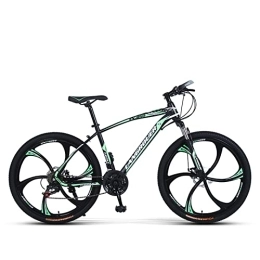 PBTRM Mountainbike PBTRM 24 / 26'' Mountainbikes, 21 / 24 / 27 Speed ​​MTB Bikes, 6-Speichen-Räder Mit Vollfederung, Kohlenstoffstahlrahmen, Rutschfestes Fahrrad Für Mann / Frau / Teenager, 24" b, 27 Speed