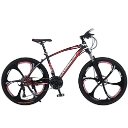 PBTRM Mountainbike PBTRM 24 / 26'' Mountainbikes, 21 / 24 / 27 Speed ​​MTB Bikes, 6-Speichen-Räder Mit Vollfederung, Kohlenstoffstahlrahmen, Rutschfestes Fahrrad Für Mann / Frau / Teenager, 26" a, 21 Speed