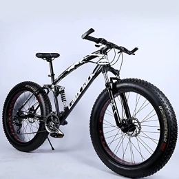 PBTRM Mountainbike PBTRM 26 Zoll Mountainbike, 7 / 21 / 24 / 27 Gang-Schaltung Erwachsene Fette Reifen Fahrrad, Fat-Tyre-Mountain-Trail-Bike, Rahmen Aus Kohlenstoffstahl, Vollfederung Scheibenbremsen, B, 7 Speed