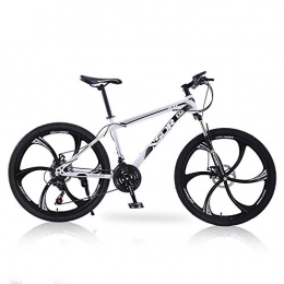 peipei Mountainbike peipei 26-Zoll-21-Gang-, 24-Gang-, 27-Gang-DREI-Gang- / Sechs-Gang- / Zehn-Gang-Rad Vorder- und Hinterrad-Doppelscheibenbremse Mountainbike-Schwarz-Wei-Sechs-Messer-Rder_24 Zoll 24-Gang