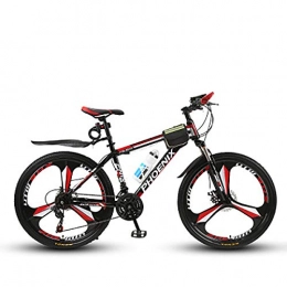 PXQ Mountainbike PXQ Leichter 26-Zoll-Mountainbike 21 / 24 / 27 Geschwindigkeits-Stoßdämpfer für Off-Road-Fahrräder, Doppelscheibenbremsen und 17"High Carbon-Heckrahmen, Black, B27S