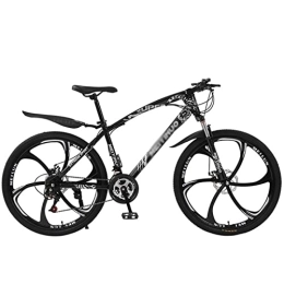 QCLU Fahrräder QCLU 24 / 26 Zoll Mountainbike 21 Kurzfrist- Bremsen Hardtail MTB, Trekking Bike Männer Fahrrad Mädchen Fahrrad, volles Suspension Mountainbike (Color : Black, Größe : 26 Inch)