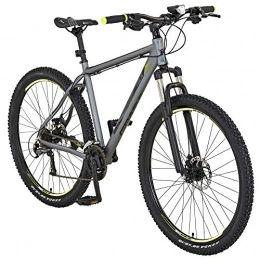 Original Prophete Mountainbike REX Alu-Mountainbike Graveler 8000 | 29 Zoll | mit LED-Beleuchtungs-Set | 24-Gang SHIMANO Kettenschaltung | silber | Designgriffe | Designsattel | Felgendekor | Fahrrad | Rahmenhöhe 50 cm